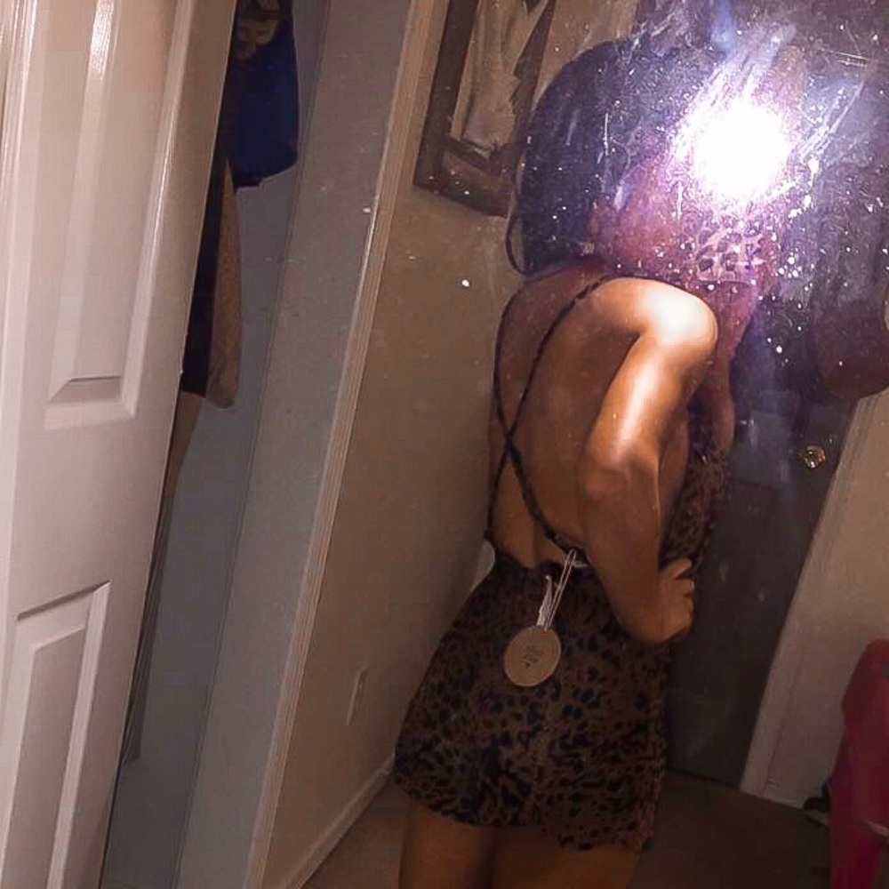 Honey Punch cheetah romper